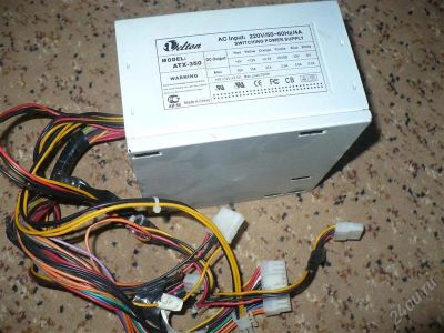 Лот: 1184021. Фото: 1. нерабочий блок питания 350W Velton. Корпуса, блоки питания