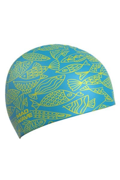 Лот: 22363370. Фото: 1. Силиконовая шапочка Mad Wave Fishes... Плавание