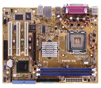Лот: 6358191. Фото: 1. Материнская плата ASUS P5PE-VM... Материнские платы