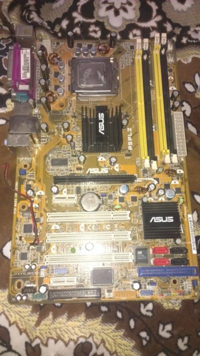 Лот: 12830061. Фото: 1. Asus P5PL2 + Core 2 Duo 4300 Обмен. Материнские платы