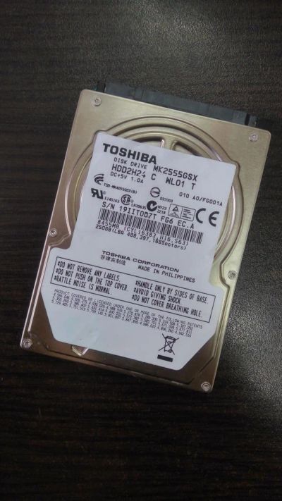 Лот: 10996150. Фото: 1. Toshiba MK2555GSX 250 Gb Для ноутбука... Жёсткие диски (HDD)