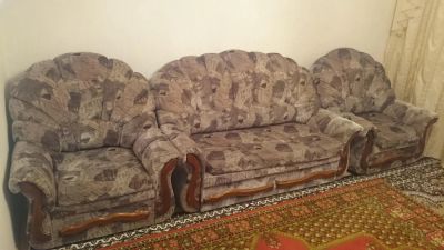 Лот: 6138284. Фото: 1. Диван + 2 кресла. Комплекты мягкой мебели