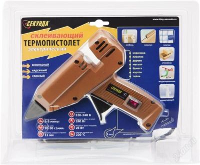 Лот: 1236487. Фото: 1. Клеевой термопистолет Секунда... Электроинструмент
