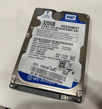 Лот: 18829596. Фото: 1. Жесткий диск WD 320 Gb. Жёсткие диски (HDD)
