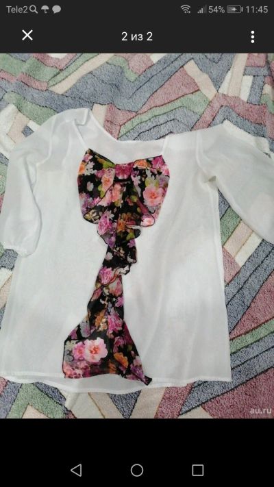Лот: 16869553. Фото: 1. Блузка с эффектной спинкой с рубля... Блузы, рубашки