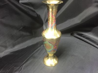 Лот: 11501253. Фото: 1. Ваза Латунь Эмаль Индия 19261. Вазы