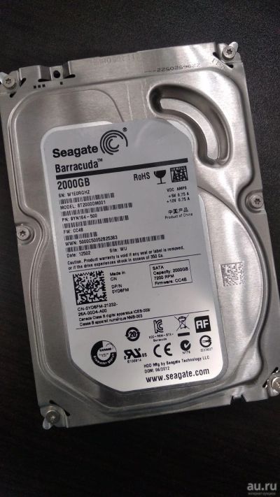 Лот: 13256090. Фото: 1. Seagate Barracuda ST2000DM001... Жёсткие диски (HDD)