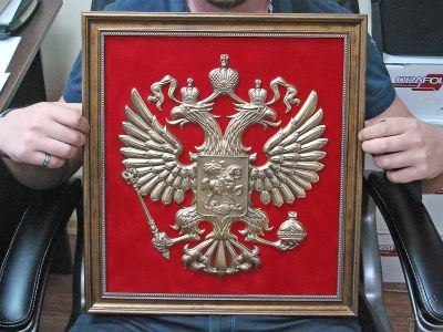 Лот: 5757646. Фото: 1. Продам настенное панно с гербом... Флаги, гербы