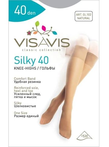 Лот: 5038766. Фото: 1. Гольфы Vis-a-vis 40 den silky. Колготки, чулки