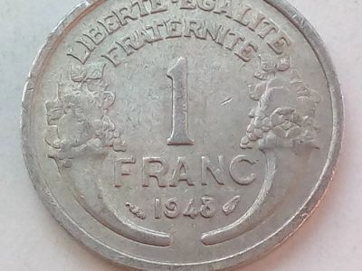 Лот: 15999153. Фото: 1. Монета Франции 1 франк, 1948. Европа