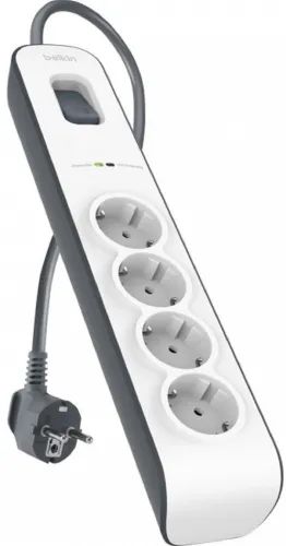 Лот: 25589734. Фото: 1. Сетевой фильтр Belkin 2 м, 4 розетки... Удлинители, тройники, сетевые фильтры