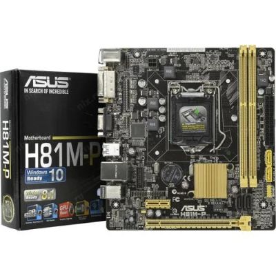 Лот: 16818475. Фото: 1. Asus H81M-P. Материнские платы