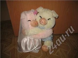 Лот: 210129. Фото: 1. Продам мягкую игрушку "Хрюшки... Другое (свадебная мода)