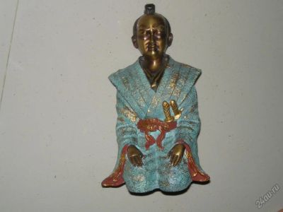 Лот: 5820483. Фото: 1. самурай.бронза.камбоджа.25см.воин... Скульптуры