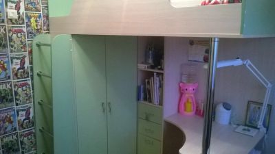 Лот: 10103933. Фото: 1. Уголок Кровать, шкаф, стол. Комплекты мягкой мебели