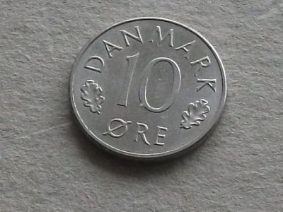 Лот: 16558462. Фото: 1. Монета 10 эре / оре / ери Дания... Европа