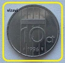 Лот: 17421764. Фото: 1. Нидерланды 10 центов 1996 (12). Европа