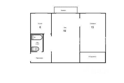 Лот: 25335811. Фото: 1. 2-к. квартира, 43 м², 2/5 эт... Квартиры, студии