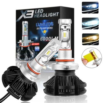 Лот: 17240265. Фото: 1. Led X3 headlight H4. Оптика и освещение
