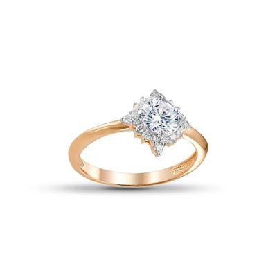 Лот: 23862079. Фото: 1. Кольцо TALANT из золота с фианитами. Кольца, перстни