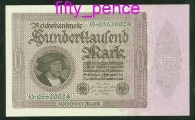 Лот: 12740776. Фото: 1. Германия 100000 марок 1923 ПРЕСС. Германия и Австрия