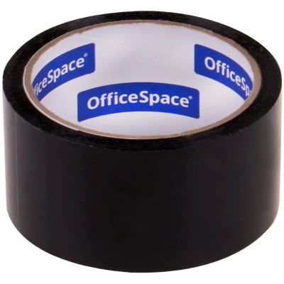 Лот: 20035360. Фото: 1. Скотч 48*40м. 45мкм. черный OfficeSpace... Другое (канцелярские и офисные товары)