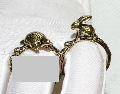 Лот: 1620556. Фото: 1. Кольцо двойное (на 2 пальца... Кольца, перстни