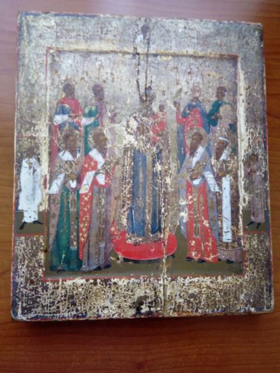 Лот: 20935577. Фото: 1. Икона - Собор святых с Богородицей... Иконы
