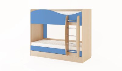 Лот: 15565975. Фото: 1. Кровать двухъярусная с ящиками... Кровати