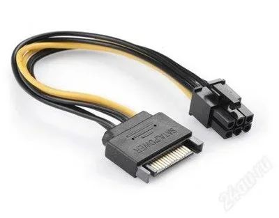 Лот: 15665622. Фото: 1. Кабель Sata-6pin. Шлейфы, кабели, переходники