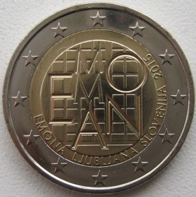 Лот: 6715707. Фото: 1. Словения 2 евро 2015. 2000 лет... Европа