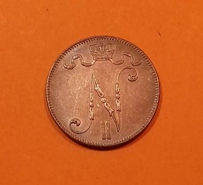 Лот: 19574053. Фото: 1. 5 пенни 1916года. Русская Финляндия... Россия до 1917 года