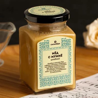 Лот: 19437936. Фото: 1. Мёд с мумиё, Сила Меда Мусихин... Мёд, продукты пчеловодства