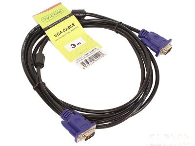 Лот: 8103584. Фото: 1. Кабель VGA - VGA 3 м, TV-COM QCG120H-3M... Шлейфы, кабели, переходники