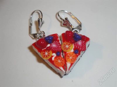 Лот: 668730. Фото: 1. Изделия из полимерной глины,серьги... Серьги, каффы