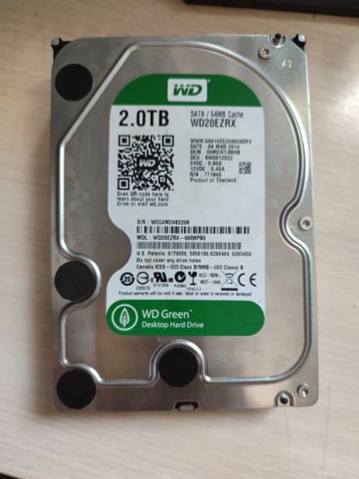 Лот: 24988836. Фото: 1. Жёсткий диск Wd Green 2 TB. Жёсткие диски (HDD)