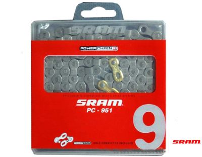 Лот: 3051635. Фото: 1. Цепь SRAM PC-951+PowerLink 9ск. Запчасти