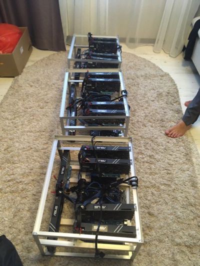 Лот: 11183991. Фото: 1. 18 карт!Ферма на видеокартах PCI-E... Майнинг фермы, товары для майнинга