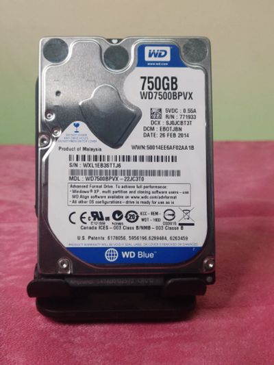 Лот: 23454525. Фото: 1. HDD 750 Gb/WD Blue/SATA/2,5"/5400... Жёсткие диски (HDD)