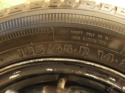 Лот: 873100. Фото: 1. Летняя резина 14/185/65 на штамповке. Шины на дисках