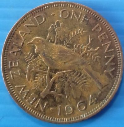 Лот: 25789180. Фото: 1. 1 пенни 1964 Новая Зеландия. Австралия и Океания
