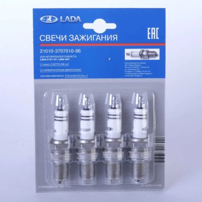 Лот: 20844365. Фото: 1. Свеча LADA ВАЗ-01-07 4шт /блистер... Двигатель и элементы двигателя