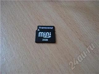 Лот: 95212. Фото: 1. флэшка miniSD 2GB Transcend. Карты памяти