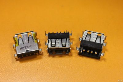 Лот: 17453632. Фото: 1. Разъем USB US-175, черный USB2... Разъёмы