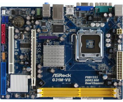 Лот: 5130102. Фото: 1. Плата ASRock LGA775 G31M-VS/2... Материнские платы