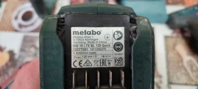 Лот: 21218210. Фото: 1. УШМ metabo wb 18 ltx bl 125 quick. Ручной инструмент