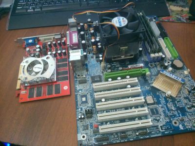 Лот: 4377026. Фото: 1. Материнская плата (Gigabyte GA-K8NS... Материнские платы