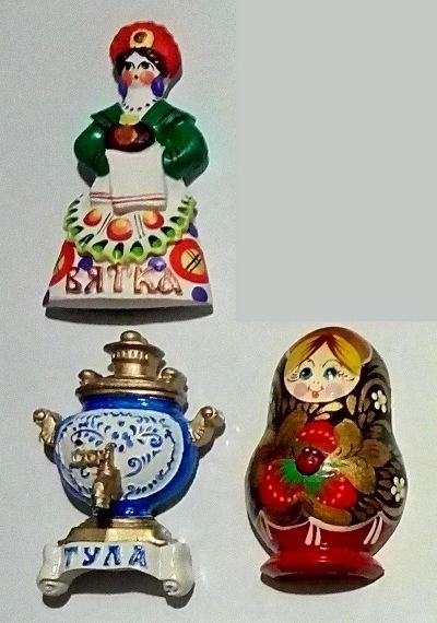 Лот: 11984362. Фото: 1. Магнитики сувенирные (3 шт.). Магниты сувенирные
