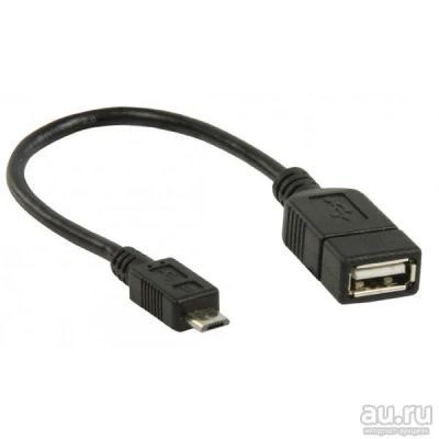 Лот: 4983006. Фото: 1. Кабедь переходник OTG штекер microUSB... Дата-кабели, переходники