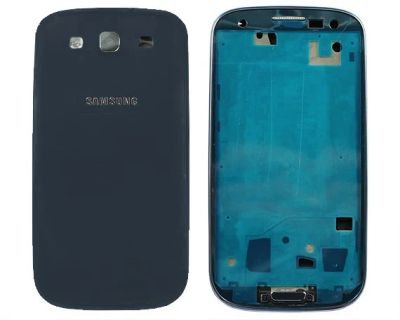 Лот: 7842759. Фото: 1. Корпус Samsung i9300 S3 синий... Корпуса, клавиатуры, кнопки